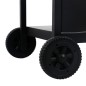 vidaXL Barbacoa portátil de gas con mesita de 3 estantes negro vidaXL Barbacoa portátil de gas con mesita de 3 estantes negro