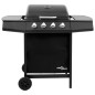 vidaXL Barbacoa de gas con 4 fogones negro vidaXL Barbacoa de gas con 4 fogones negro