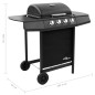 vidaXL Barbacoa de gas con 4 fogones negro vidaXL Barbacoa de gas con 4 fogones negro