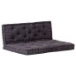 vidaXL Cojines para muebles de palets 2 unidades algodón negro