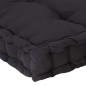 vidaXL Cojines para muebles de palets 2 unidades algodón negro