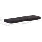 vidaXL Cojines para muebles de palets 2 unidades algodón negro