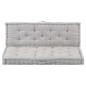 vidaXL Cojines para muebles de palets 2 unidades algodón gris vidaXL Cojines para muebles de palets 2 unidades algodón gris