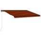 vidaXL Toldo retráctil automático naranja y marrón 500x300 cm vidaXL Toldo retráctil automático naranja y marrón 500x300 cm