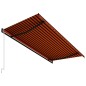 vidaXL Toldo retráctil automático naranja y marrón 500x300 cm vidaXL Toldo retráctil automático naranja y marrón 500x300 cm
