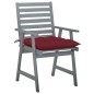 vidaXL Sillas de comedor jardín 2 uds madera maciza acacia con cojines vidaXL Sillas de comedor jardín 2 uds madera maciza acacia con cojines