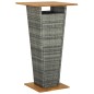 vidaXL Set de muebles de bar de jardín 5 pzas y cojines ratán PE gris vidaXL Set de muebles de bar de jardín 5 pzas y cojines ratán PE gris