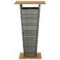 vidaXL Set de muebles de bar de jardín 5 pzas y cojines ratán PE gris vidaXL Set de muebles de bar de jardín 5 pzas y cojines ratán PE gris