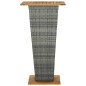 vidaXL Set de muebles de bar de jardín 5 pzas y cojines ratán PE gris vidaXL Set de muebles de bar de jardín 5 pzas y cojines ratán PE gris