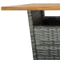 vidaXL Set de muebles de bar de jardín 5 pzas y cojines ratán PE gris vidaXL Set de muebles de bar de jardín 5 pzas y cojines ratán PE gris