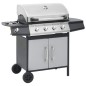 vidaXL Barbacoa grill de gas 4+1 quemadores negra y plateada vidaXL Barbacoa grill de gas 4+1 quemadores negra y plateada