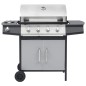 vidaXL Barbacoa grill de gas 4+1 quemadores negra y plateada vidaXL Barbacoa grill de gas 4+1 quemadores negra y plateada