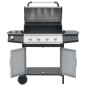 vidaXL Barbacoa grill de gas 4+1 quemadores negra y plateada vidaXL Barbacoa grill de gas 4+1 quemadores negra y plateada