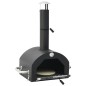vidaXL Horno para pizza y barbacoa al aire libre 3 en 1 negro vidaXL Horno para pizza y barbacoa al aire libre 3 en 1 negro