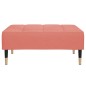 vidaXL Sofá cama 2 plazas con taburete y 2 cojines terciopelo rosa vidaXL Sofá cama 2 plazas con taburete y 2 cojines terciopelo rosa