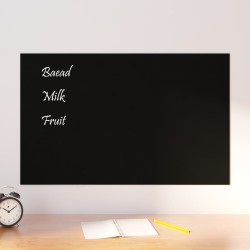 vidaXL Pizarra magnética de pared vidrio templado negro 80x50 cm
