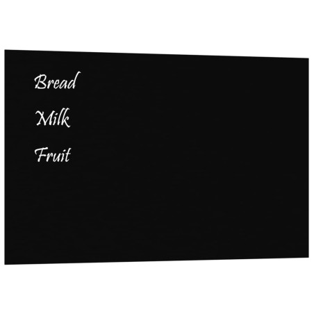 vidaXL Pizarra magnética de pared vidrio templado negro 80x50 cm