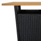 vidaXL Set de bar de jardín 5 pzas y cojines ratán sintético negro vidaXL Set de bar de jardín 5 pzas y cojines ratán sintético negro