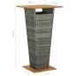 vidaXL Set de muebles bar jardín 3 pzas y cojines ratán sintético gris vidaXL Set de muebles bar jardín 3 pzas y cojines ratán sintético gris