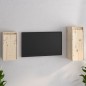 vidaXL Muebles para TV 2 piezas madera maciza de pino