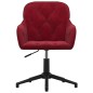 vidaXL Sillas de comedor giratorias 2 unidades terciopelo rojo tinto vidaXL Sillas de comedor giratorias 2 unidades terciopelo rojo tinto