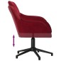 vidaXL Sillas de comedor giratorias 2 unidades terciopelo rojo tinto vidaXL Sillas de comedor giratorias 2 unidades terciopelo rojo tinto