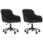 vidaXL Sillas de comedor giratorias 2 uds terciopelo negro vidaXL Sillas de comedor giratorias 2 uds terciopelo negro