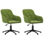 vidaXL Sillas de comedor giratorias 2 unidades terciopelo verde claro vidaXL Sillas de comedor giratorias 2 unidades terciopelo verde claro