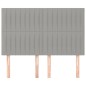 vidaXL Cabeceros 4 unidades tela gris claro 72x5x78/88 cm vidaXL Cabeceros 4 unidades tela gris claro 72x5x78/88 cm
