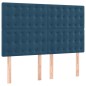 vidaXL Cabeceros 4 unidades terciopelo azul oscuro 72x5x78/88 cm vidaXL Cabeceros 4 unidades terciopelo azul oscuro 72x5x78/88 cm