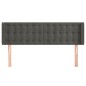 vidaXL Cabecero de terciopelo gris oscuro 147x16x78/88 cm vidaXL Cabecero de terciopelo gris oscuro 147x16x78/88 cm