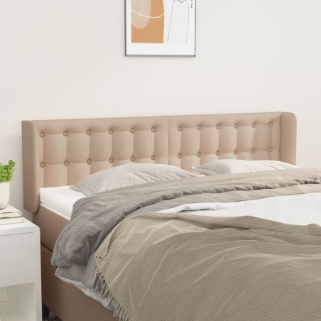 vidaXL Cabecero de cuero sintético color capuchino 147x16x78/88 cm