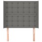 vidaXL Cabecero con orejas de tela gris oscuro 103x16x118/128 cm