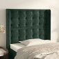 vidaXL Cabecero con orejas de terciopelo verde oscuro 83x16x118/128 cm vidaXL Cabecero con orejas de terciopelo verde oscuro 83x16x118/128 cm