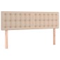 vidaXL Cabecero con LED cuero sintético color capuchino 144x5x78/88 cm vidaXL Cabecero con LED cuero sintético color capuchino 144x5x78/88 cm