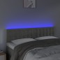 vidaXL Cabecero con LED de terciopelo gris claro 144x5x78/88 cm vidaXL Cabecero con LED de terciopelo gris claro 144x5x78/88 cm