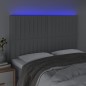 vidaXL Cabecero con luces LED tela gris claro 144x5x118/128 cm vidaXL Cabecero con luces LED tela gris claro 144x5x118/128 cm