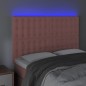 vidaXL Cabecero con luces LED terciopelo rosa 144x5x118/128 cm vidaXL Cabecero con luces LED terciopelo rosa 144x5x118/128 cm