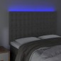 vidaXL Cabecero con luces LED terciopelo gris oscuro 144x5x118/128 cm vidaXL Cabecero con luces LED terciopelo gris oscuro 144x5x118/128 cm