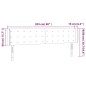 vidaXL Cabecero con LED de tela gris oscuro 203x16x78/88 cm vidaXL Cabecero con LED de tela gris oscuro 203x16x78/88 cm