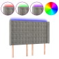 vidaXL Cabecero con LED de terciopelo gris claro 147x16x118/128 cm vidaXL Cabecero con LED de terciopelo gris claro 147x16x118/128 cm