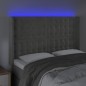 vidaXL Cabecero con LED de terciopelo gris claro 147x16x118/128 cm vidaXL Cabecero con LED de terciopelo gris claro 147x16x118/128 cm
