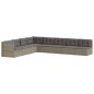 vidaXL Set de muebles de jardín 8 pzas y cojines ratán sintético gris vidaXL Set de muebles de jardín 8 pzas y cojines ratán sintético gris