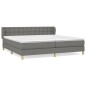 vidaXL Cama box spring con colchón tela gris oscuro 200x200 cm vidaXL Cama box spring con colchón tela gris oscuro 200x200 cm