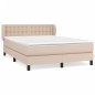 vidaXL Cama box spring con colchón cuero sintético capuchino 140x200cm vidaXL Cama box spring con colchón cuero sintético capuchino 140x200cm