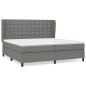 vidaXL Cama box spring con colchón tela gris oscuro 200x200 cm vidaXL Cama box spring con colchón tela gris oscuro 200x200 cm