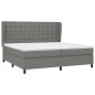 vidaXL Cama box spring con colchón tela gris oscuro 200x200 cm vidaXL Cama box spring con colchón tela gris oscuro 200x200 cm