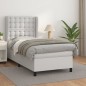 vidaXL Cama box spring con colchón cuero sintético blanco 80x200 cm vidaXL Cama box spring con colchón cuero sintético blanco 80x200 cm