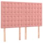 vidaXL Cama box spring con colchón terciopelo rosa 140x190 cm vidaXL Cama box spring con colchón terciopelo rosa 140x190 cm