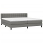 vidaXL Cama box spring con colchón tela gris oscuro 200x200 cm vidaXL Cama box spring con colchón tela gris oscuro 200x200 cm